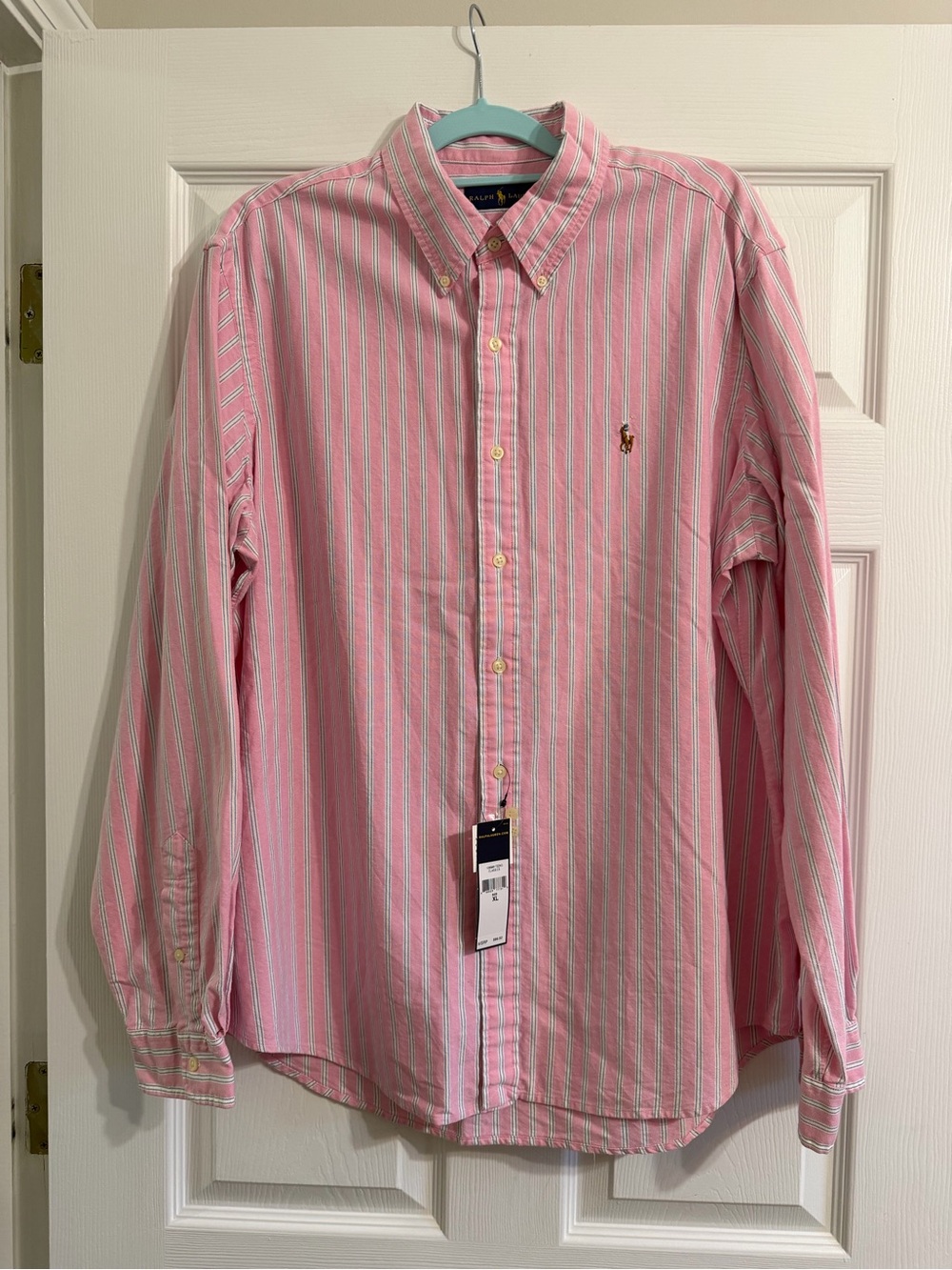 Ralph Lauren Pink Multi-Stripe Button-Down Shirt